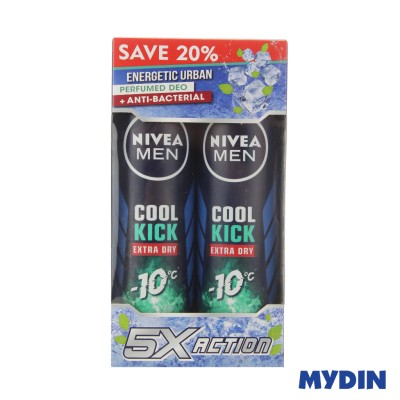 Nivea Men Deodorant Spray Cool Kick Energy Fresh (2 x 150ml)