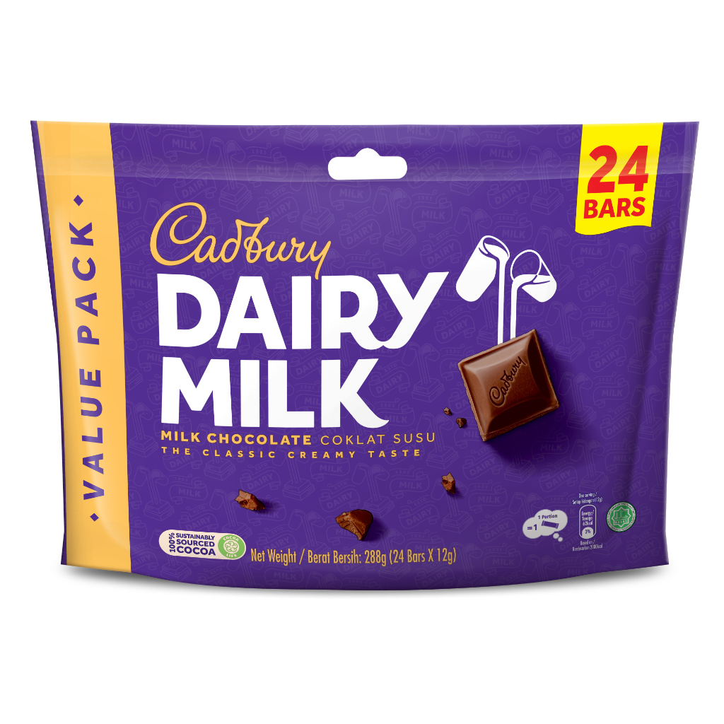 Cadbury Dairy Milk Doybag (24’s x 12g)